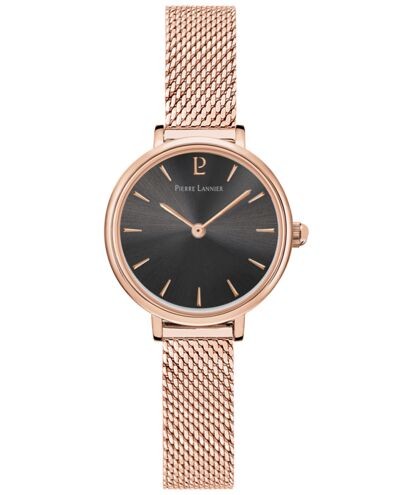 Montre Femme NOVA Cadran Gris Bracelet Acier milanais Doré rose