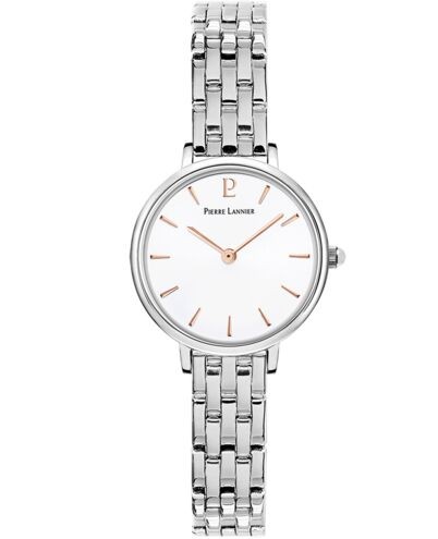 Montre Femme NOVA Cadran Blanc Bracelet Acier Argenté