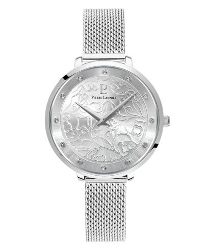 Montre Femme EOLIA Cadran Argenté Bracelet Acier milanais Argenté