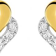 Boucles d'oreilles or 750 et oxydes de zirconium