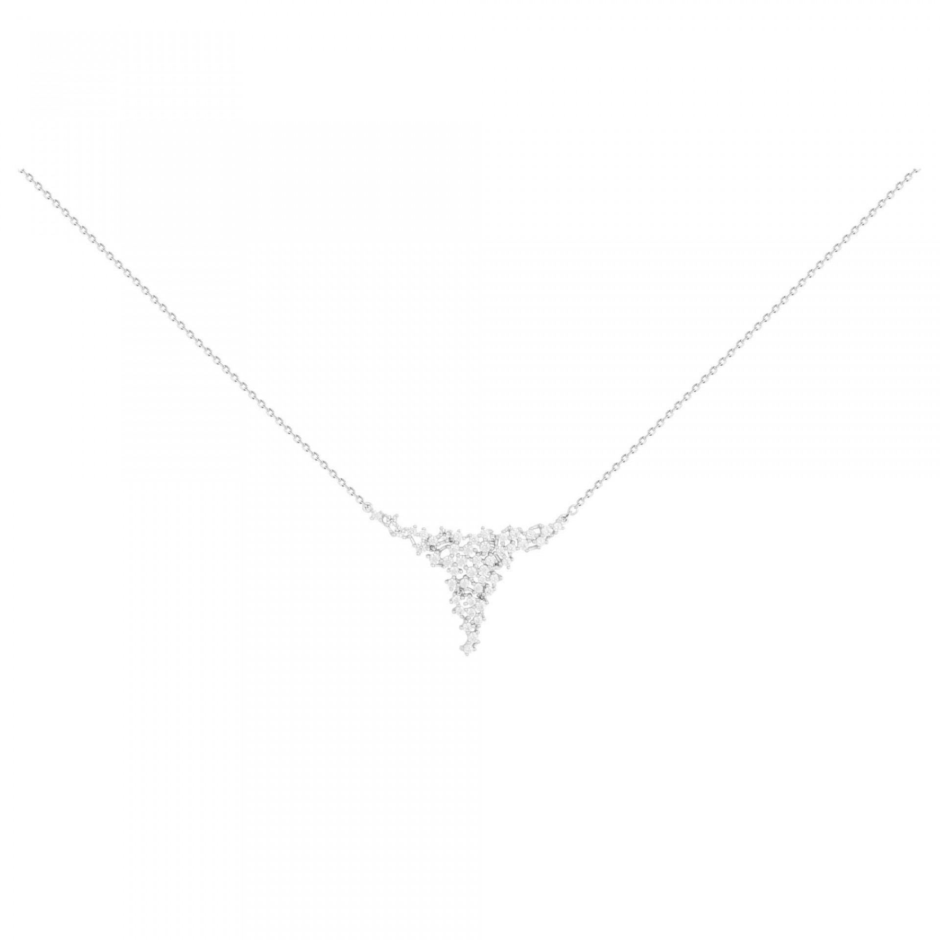 Collier argent et oxydes de zirconium