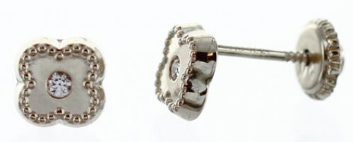 Boucles d'oreilles or 375 et oxydes de zirconium