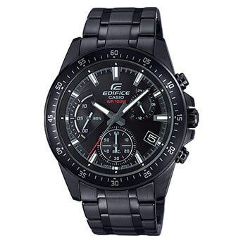 Montre Edifice homme chronographe acier noir