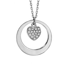 Collier coeur argent (1prénom)