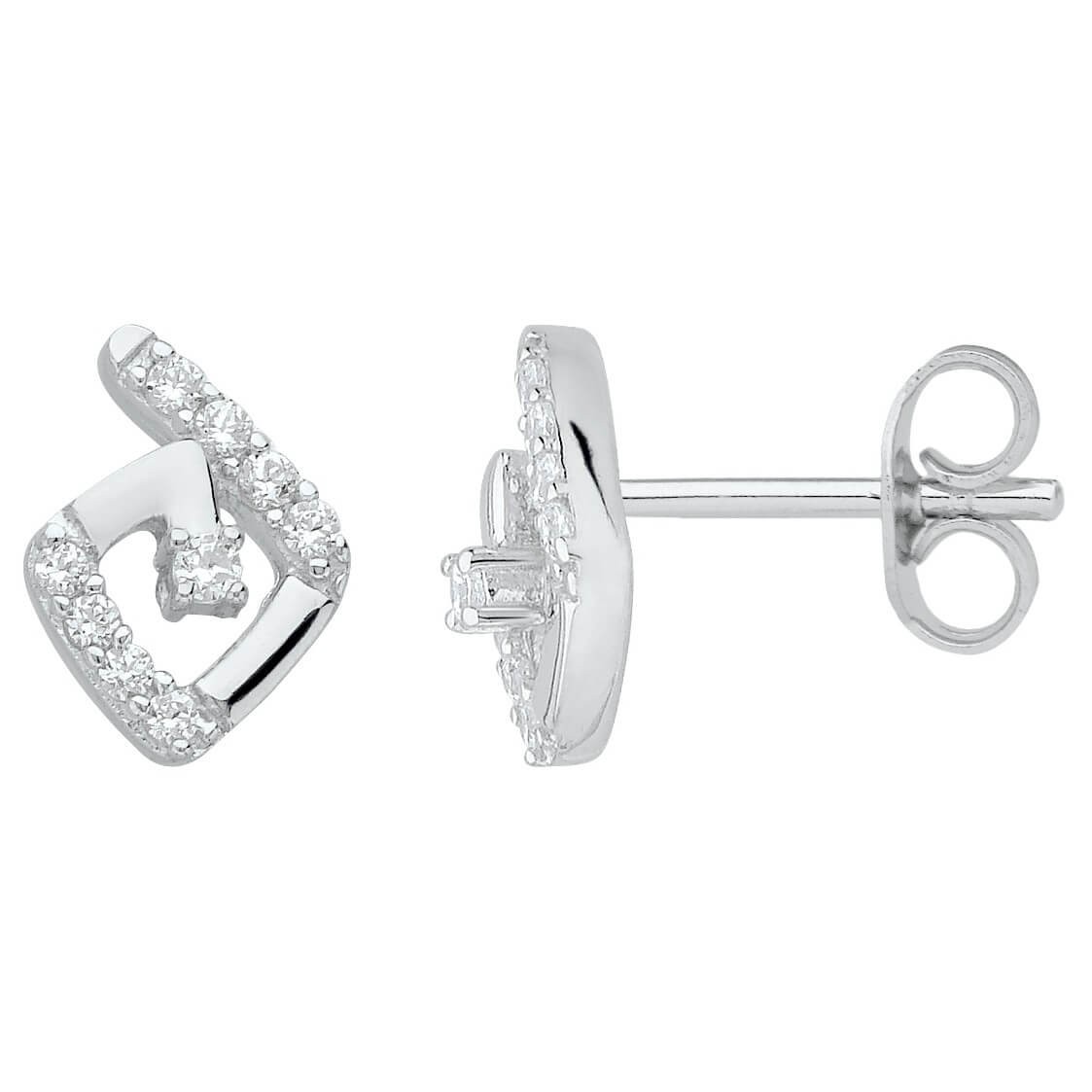 Boucles d'oreilles argent et oxydes de zirconium