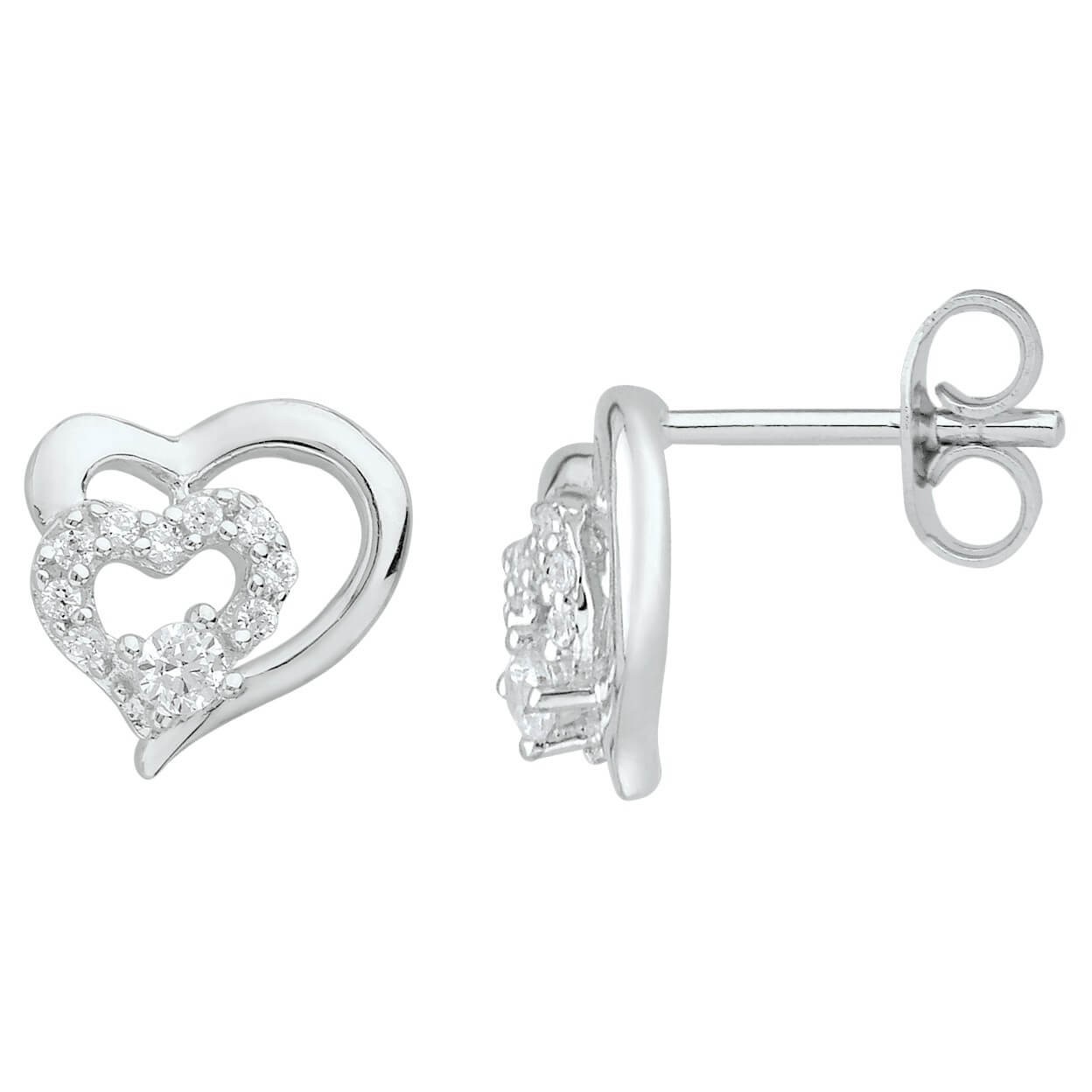 Boucles d'oreilles argent et oxydes de zirconium