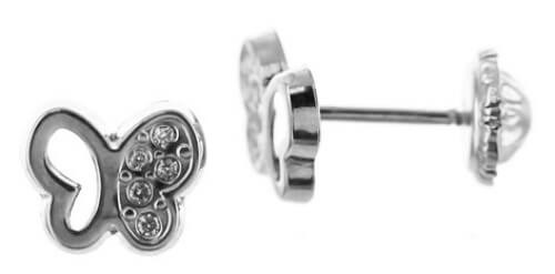 Boucles d'oreilles or 375 et oxydes de zirconium