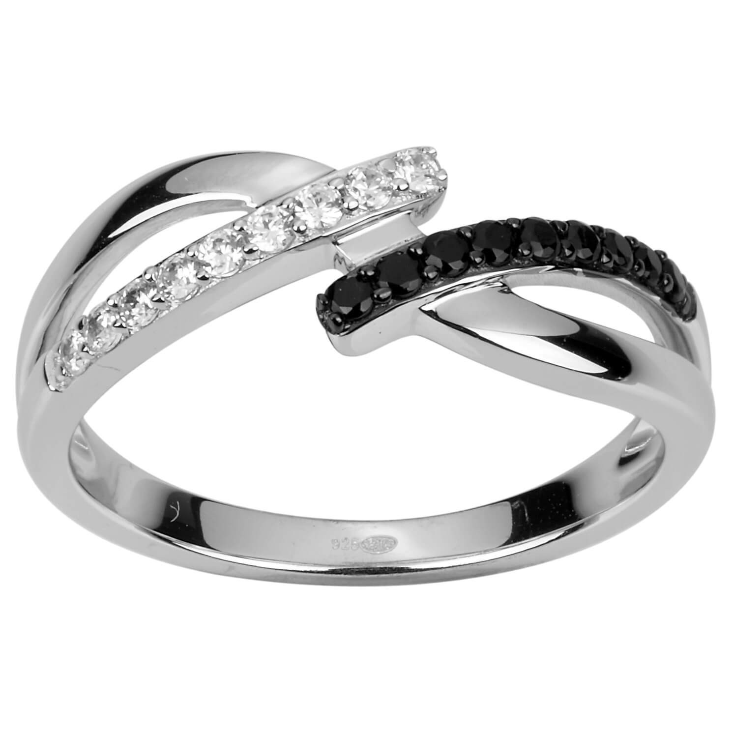 Bague argent et oxydes de zirconium