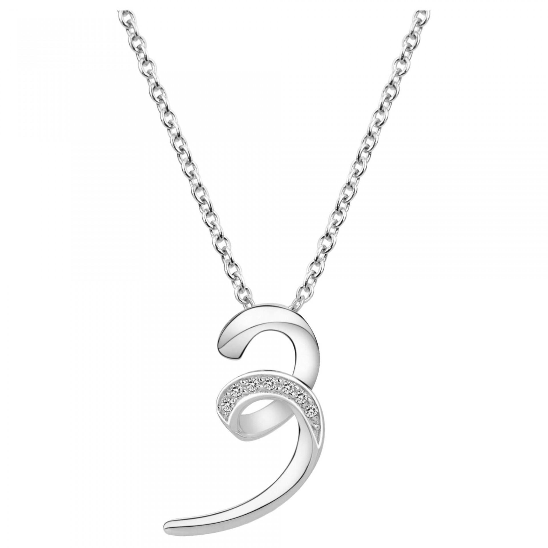 Collier argent et oxydes de zirconium