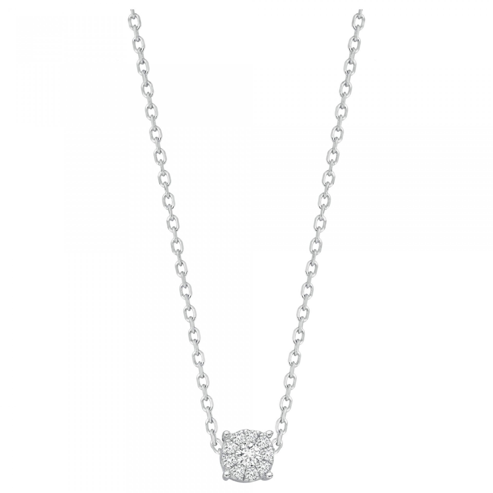 Collier argent et oxydes de zirconium