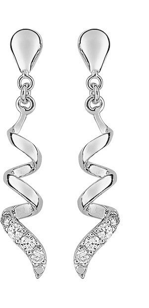 Boucles d'oreilles or 375 et oxydes de zirconium