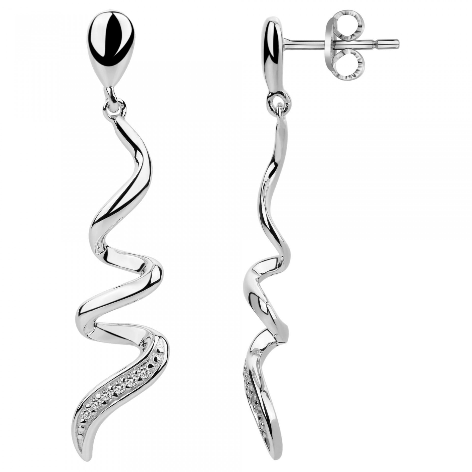 Boucles d'oreilles argent et oxydes de zirconium