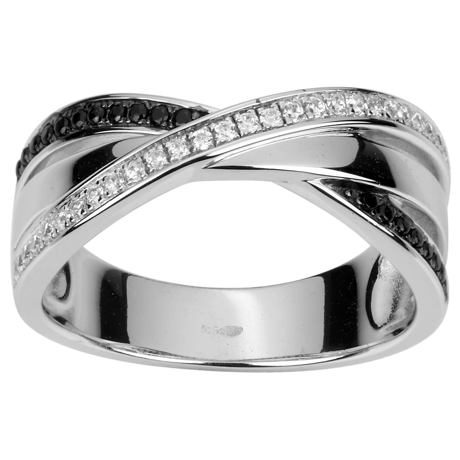 Bague argent et oxydes de zirconium