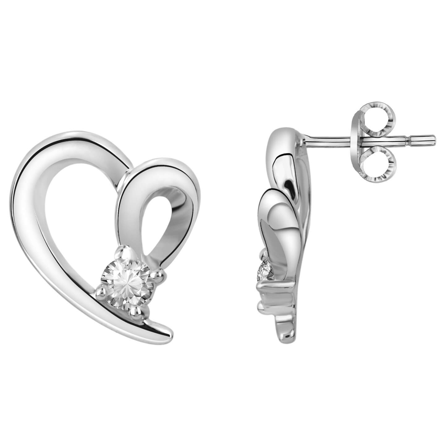 Boucles d'oreilles argent et oxydes de zirconium