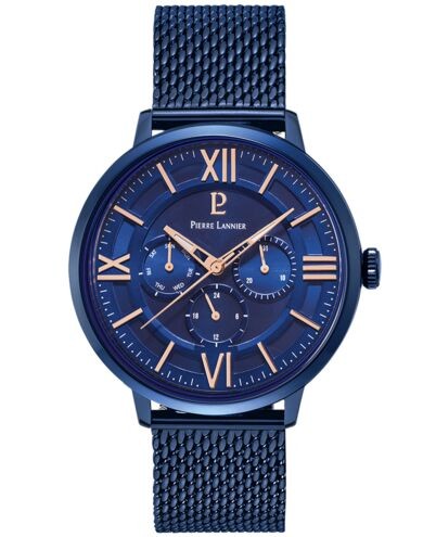 Montre Homme BEAUCOUR Cadran Bleu Bracelet Acier milanais Bleu