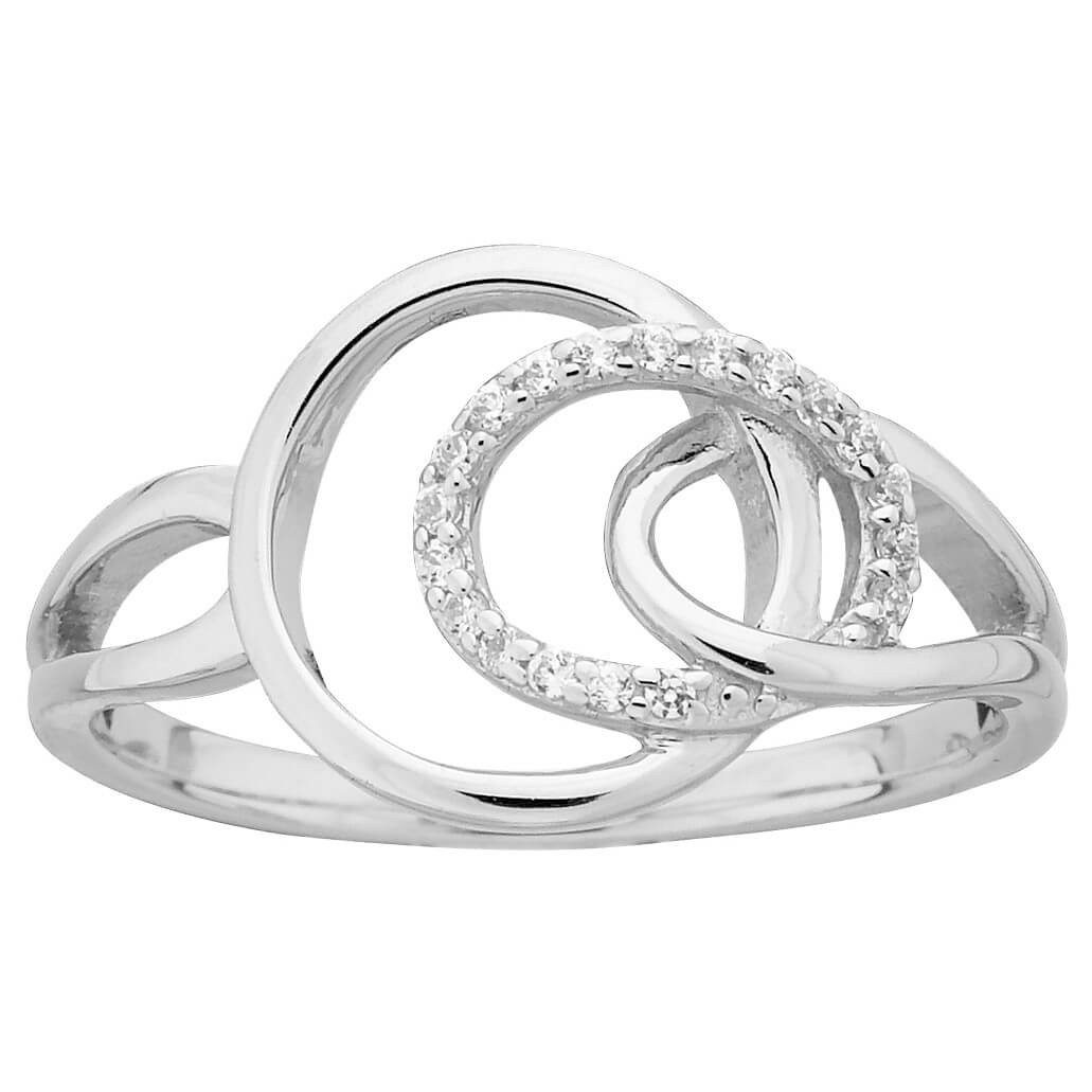 Bague argent et oxydes de zirconium