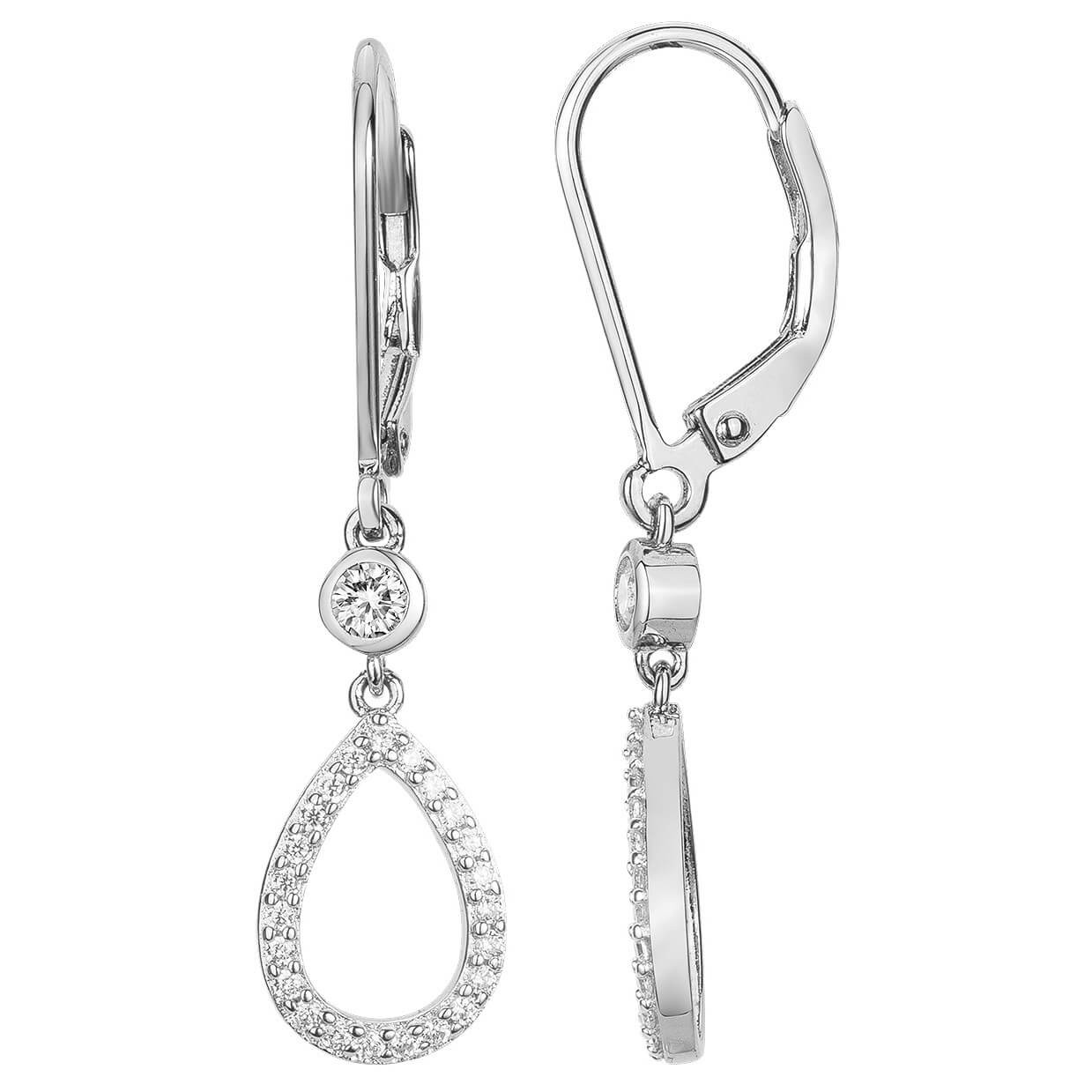 Boucles d'oreilles argent et oxydes de zirconium