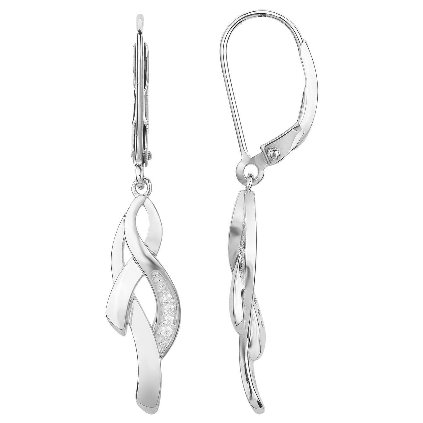 Boucles d'oreilles argent et oxydes de zirconium