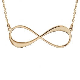 Collier infini plaqué or jaune (jusqu'à 2 prénoms)