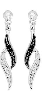 Boucles d'oreilles argent et oxydes de zirconium