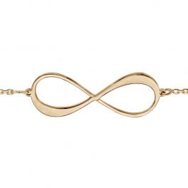 Bracelet infini plaqué or jaune (jusqu'à 2 prénoms)