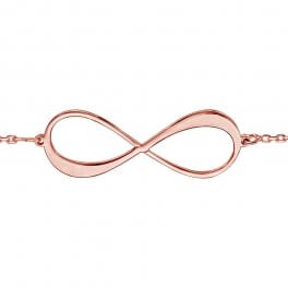 Bracelet infini plaqué or rose (jusqu'à 2 prénoms)