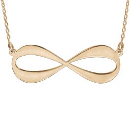 Collier infini plaqué or jaune (jusqu'à 4 prénoms)