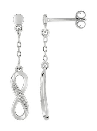 Boucles d'oreilles argent et oxydes de zirconium