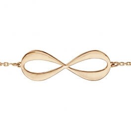 Bracelet infini plaqué or jaune (jusqu'à 4 prénoms)