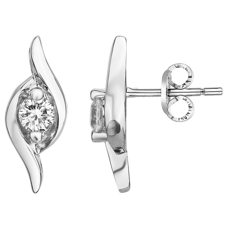 	 Boucles d'oreilles argent et oxydes de zirconium