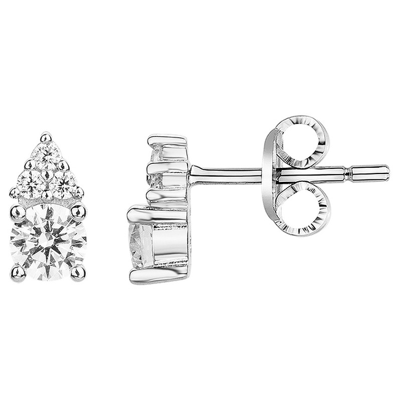 	 Boucles d'oreilles argent et oxydes de zirconium