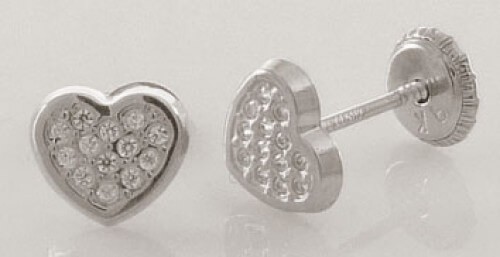 Boucles d'oreilles or 375 et oxydes de zirconium