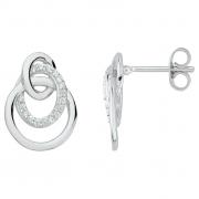 Boucles d'oreilles argent et oxydes de zirconium