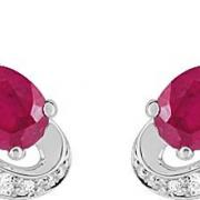 Boucles d'oreilles or 375 et oxydes de zirconium