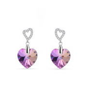 Amore violet boucles d'oreilles