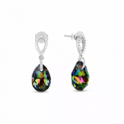 Birne vitrail medium boucles d'oreilles