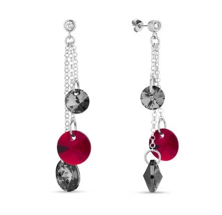 Rugia gris boucles d'oreilles